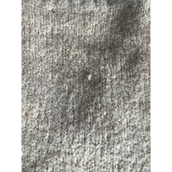 Zara Women's Tan Beige Alpaca Wool Knit Butterfly Sequin Beaded Sweater small - Picture 11 of 12